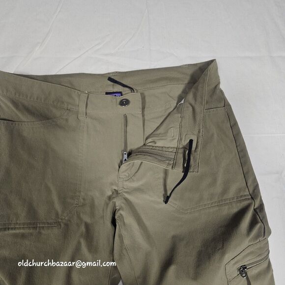 Patagonia Womens Zipper Cargo Pockets Brown tan  Pinyon Pines Pants Sz 6 NW-OT - Picture 14 of 16